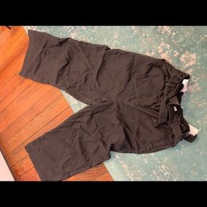 Black wide high waisted leg pants